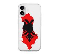 Flag Map of Albania Cute Case Compatible with iPhone 16 16 Plus 16 Pro 16 Pro Max 16 E Phone Cover
