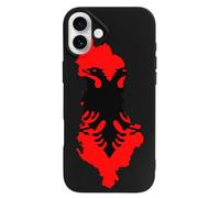 Flag Map of Albania Cute Case Compatible with iPhone 16 16 Plus 16 Pro 16 Pro Max 16 E Phone Cover