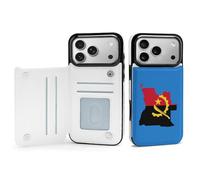 Flag Map of Angola Printed Flip Phone Cases Compatible with iPhone 17