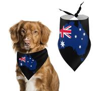 Flag Map of Australia Funny Dog Bandanas Puppy Triangle Scarf Washable Bib for Small Medium Large Pet