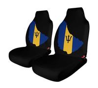 Flag Map of Barbados Car Seat Accessories Universal Auto Front Seats Cover Stylish Automotive Interior