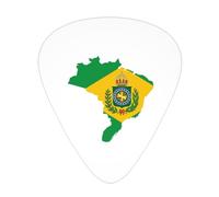 Flag Map Of Brazil Guitar Picks Plectrums For Guitar Bass 12 Pack