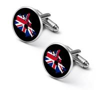 Flag Map of Canada United Kingdom Elegant Men’s Cufflinks Lightweight Alloy Cuff Links Clothing Accessories for Shirts Formal 1.7cm