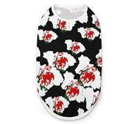 Flag Map of Cardiff Wales Fashion Dog Shirts Printing Pet Clothes Sleeveless Pets Vest for Dogs Puppy Cats L