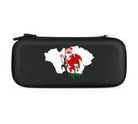 Flag Map of Cardiff Wales Protective Carrying Case for Switch Travel Cases Cover with Game Card Bag