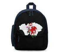 Flag Map of Cardiff Wales Small Travel Backpack for Laptop Casual Daypack Lightweight Bag for Camping Work