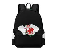 Flag Map of Cardiff Wales Travel Backpack for Laptop Casual Daypack Heavyduty Bag for Camping Work