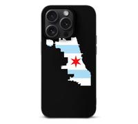 Flag Map of Chicago1 Funny Phone Case for iPhone 15 Pro Max Plus Personalised Protective Cover