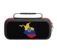 Flag Map of Colombia Printed Portable Carrying Storage Case Compatible with Switch 20 Games Card Slots