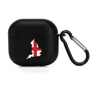 Flag Map of England Novelty Protective Cases Cover Compatible for AirPods 4 Funny Headphone Case Storage Boxes for Women Men