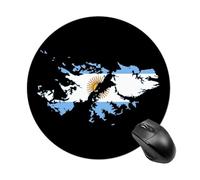 Flag Map of Falkland Islands Mouse Pad Round Non Slip Mouse Mat Portable Design for Desktop Laptop