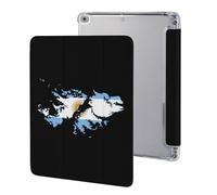 Flag Map of Falkland Islands Tri-fold Tablet Case Compatible with IPAD 2017/2018/Air1/Air2 (9.7in)/Pro (10.5in) /Air3(10.5in)/10代 (10.9in) Soft Protective with Pen Slot
