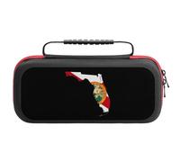Flag Map of Florida Portable Carrying Case Compatible with Switch Lightweight Protective Travel Cases
