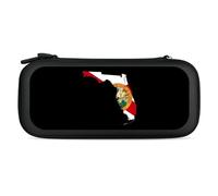 Flag Map of Florida Printed Switch Carrying Case with 15 Game Cards Slots Portable Storage Cases Gaming Travel Accessories