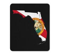 Flag Map of Florida Square Soft Gaming Mouse Mat Non-Slip Mousepad for Desk Laptop Computer Home
