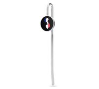 Flag Map of French Cute Metal Bookmark Personalized Silver Bookmarks Office Supplies Gifts for Book Lovers 1"