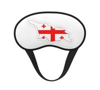 Flag Map of Georgia Elastic Band Eye Mask for Sleeping, Blackout Sleep Mask Block Light, Comfortable Travel Nap