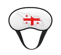 Flag Map of Georgia Print Sleep Mask for Side Sleepers Cute Blackout Eye Mask Shades Cover for Home or Travel