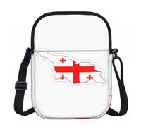 Flag Map of Georgia Printed Shoulder Purse for Women, Compact Crossbody Bag with Adjustable Strap for Travel Party