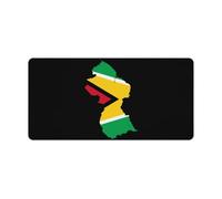 Flag Map of Guyana Cute Gaming Mousepad Rubber Base Desk Mat for Home Office Laptop Computer