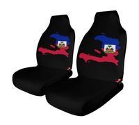 Flag Map of Haitians Car Seat Covers Auto Protector