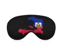 Flag Map of Haitians Funny Eye Mask for Sleep with Adjustable Strap Blocks Light Eye Shade Cover