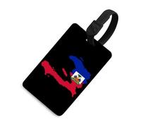 Flag Map of Haitians Funny Luggage Tags for Suitcases Travel Baggage Name ID Card Labels for Men Women
