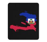 Flag Map of Haitians Gaming Mousepad Anti-Slip Rubber Base
