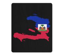 Flag Map of Haitians Gaming Mousepad Anti-Slip Rubber Base