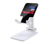 Flag Map of Haitians Portable Cell Phone Stand for Desk Foldable Phone Holder Adjustable Angle Height