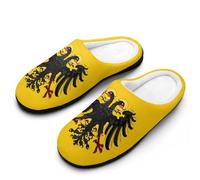 Flag Map of Holy Roman Empire Men's House Slippers | Washable Cotton Slippers Breathable House Shoes for Outdoor Indoor
