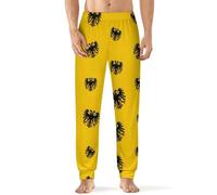 Flag Map of Holy Roman Empire Men's Pajama Pants Lightweight Pjs Bottoms Lounge Pants Sleepwear Soft