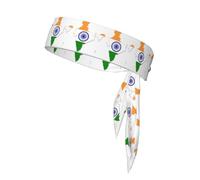Flag Map Of India Print Head Tie Headbands, Ninja Karate Tie, Athletic Sweatbands,Sweat Wicking Workout Head Band