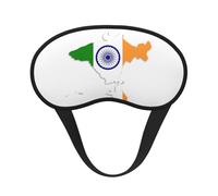Flag Map of India Print Sleep Mask for Side Sleepers Cute Blackout Eye Mask Shades Cover for Home or Travel