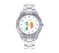 Flag Map of Ireland Quartz Watch Alloy Watch Dress Decorative for Business Men Women with Design Pattern Print