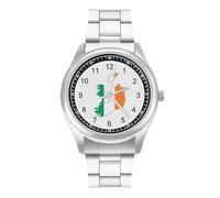 Flag Map of Ireland Quartz Watch Alloy Watch Dress Decorative for Business Men Women with Design Pattern Print