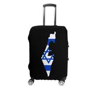 Flag Map of Israel Luggage Cover Washable Suitcase Protector Anti-Scratch Suitcase Covers Fits 18-32 Inch L