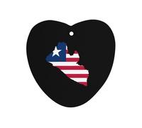 Flag Map of Liberia Car Air Freshener Aromatherapy Tablets Hanging Scented Cards for Rooms Bathrooms Wardrobe Love form