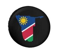 Flag Map of Namibia Spare Wheel Cover Waterproof Dustproof Tire Covers Universal Tyre Protector Fit 24"-36"