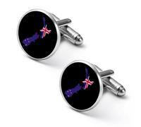 Flag Map of New Zea-lands Men's Alloy Cufflinks Classic Cuff Link Fashion Shirt Accessories for Business Party Wedding 2.0cm