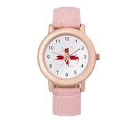 Flag Map of Northern Ireland Elegant Women Watch Leather Strap Simplicity Watches Ladies Round Face Wristwatch