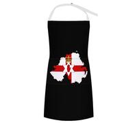 Flag Map of Northern Ireland Kitchen Apron Adjustable Baking Chef Aprons for Men Women Cooking Server Waitress Gifts