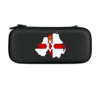 Flag Map of Northern Ireland Portable Carrying Case for Switch Protective Travel Hard Shells Game Card Storage Pouch Bag