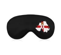 Flag Map of Northern Ireland Soft Sleep Masks for Men Women Silk Eye Mask with Adjustable Strap Comfortable Blindfold Eyeshade
