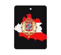 Flag Map of Polish Lithuanian Commonwealth 1 PCS Car Air Freshener Hanging Aromatherapy Tablets Automotive Ornament for Auto Room Bathroom Bedside Square