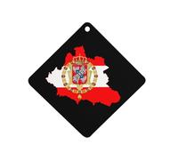 Flag Map of Polish Lithuanian Commonwealth 1 PCS Car Air Freshener Hanging Aromatherapy Tablets Automotive Ornament for Auto Room Bathroom Bedside Rhombus