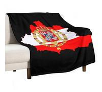 Flag Map of Polish Lithuanian Commonwealth 280GSM Cozy Bed Throw Lightweight Flannel Knee Blanket for Sofa Couch Travel Napping