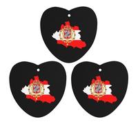 Flag Map of Polish Lithuanian Commonwealth 3 PCS Car Air Freshener Hanging Aromatherapy Tablets Automotive Ornament for Auto Room Bathroom Bedside Love form