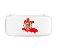 Flag Map of Polish Lithuanian Commonwealth Compatible with Switch Carrying Case Waterproof Protective Travel Bag with 15 Game Card Slots