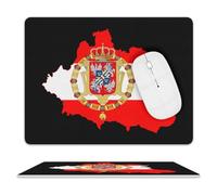 Flag Map of Polish Lithuanian Commonwealth Cute Mouse Pad with Non-Slip Rubber Base Leather Mouse Mat Office Supplies